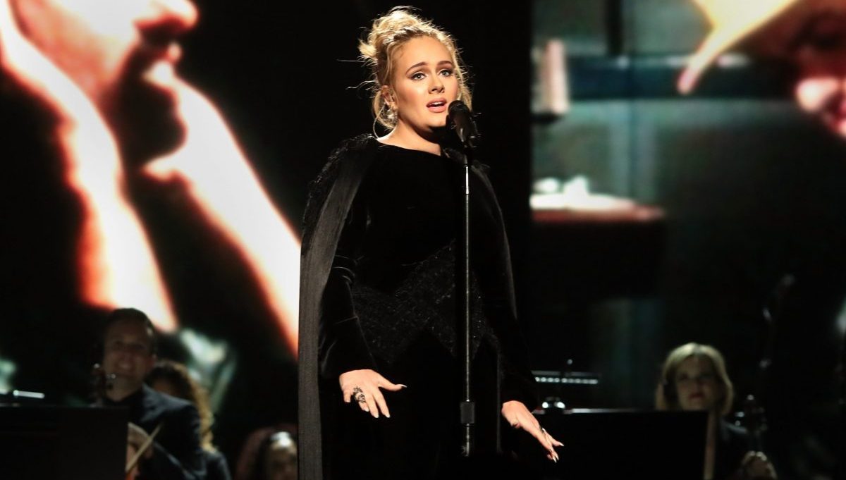 Singer Adele during The 59th GRAMMY Awards at STAPLES Center on February 12, 2017 in Los Angeles, California.