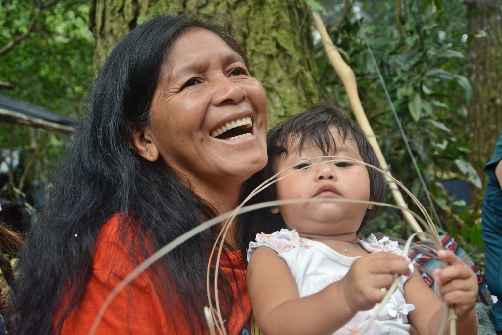 Amazon tribe mother and child