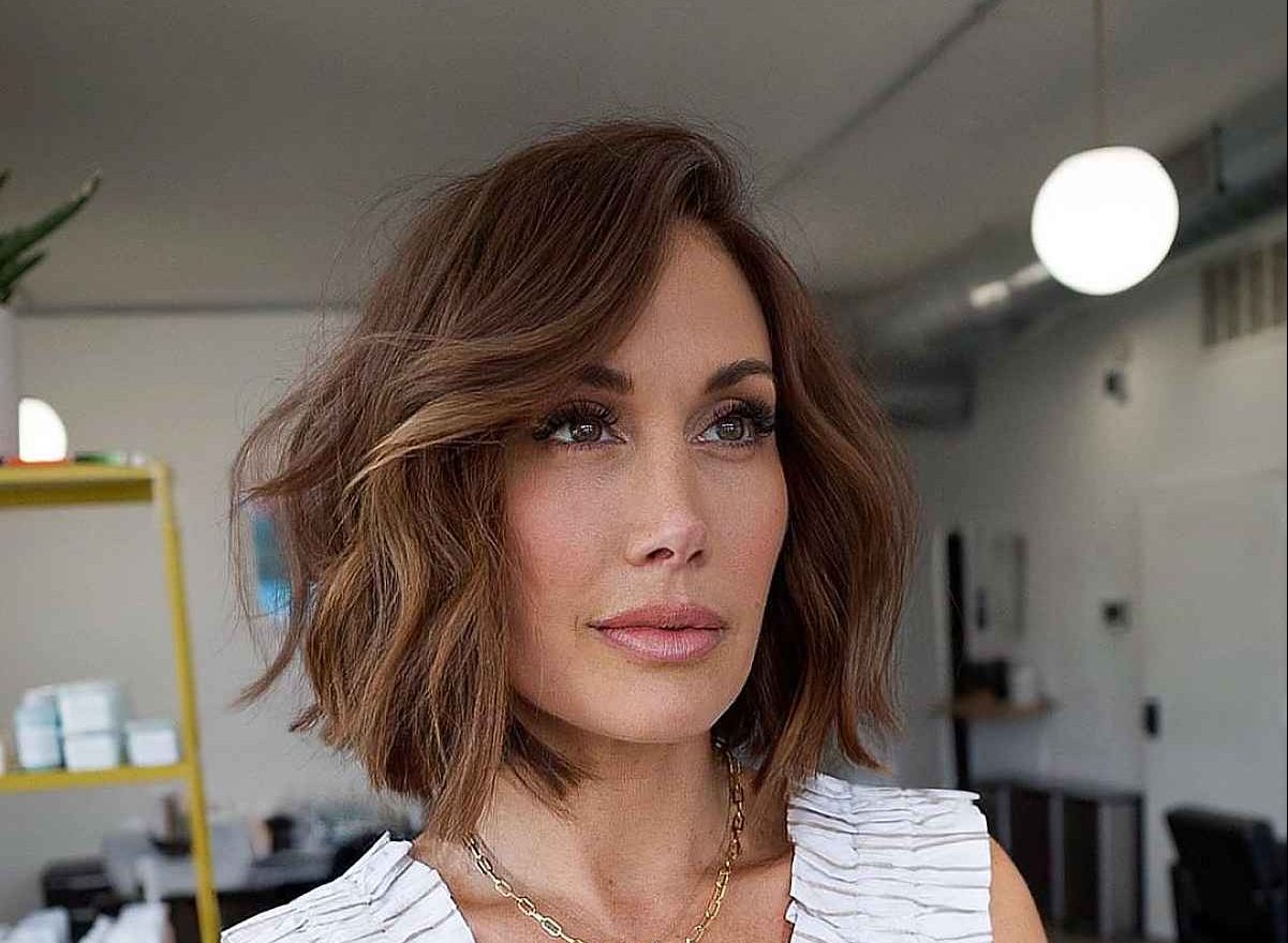 tousled-bob-with-soft-waves-for-ladies-over-forty