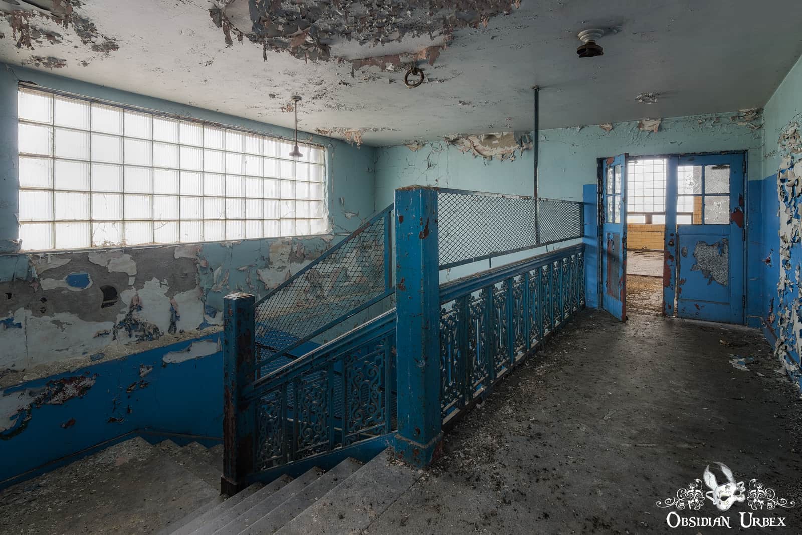 industrial-trade-school-usa-blue-iron-stairs-2