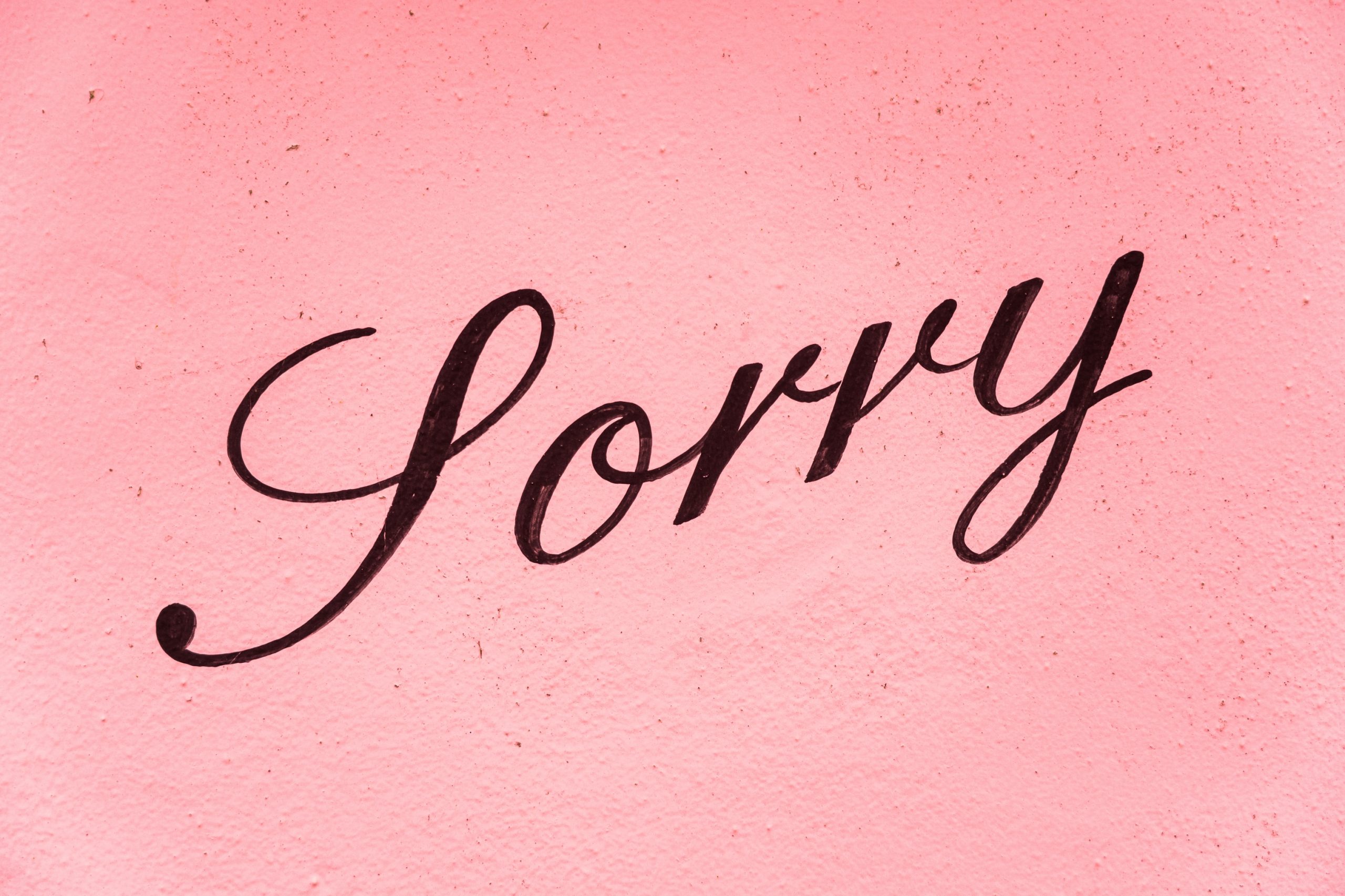 apologising